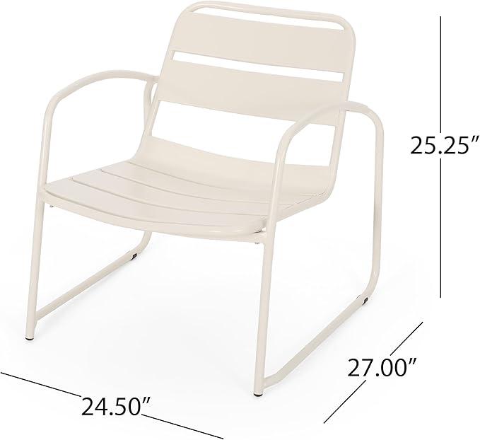 Christopher Knight Home Cowan Outdoor Dining Chair (Set of 2), Matte White