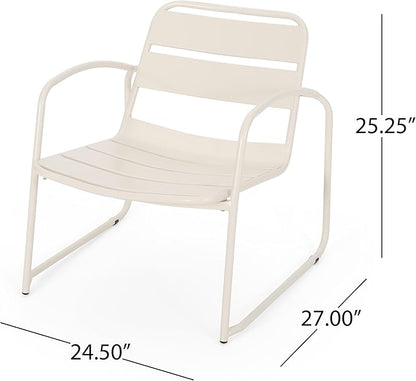 Christopher Knight Home Cowan Outdoor Dining Chair (Set of 2), Matte White