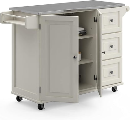 homestyles Dolly Madison Off-White Kitchen Cart