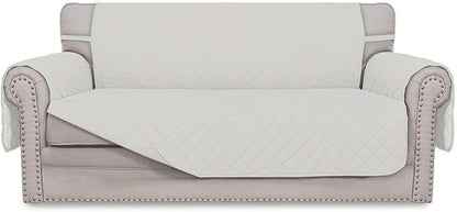 Easy-Going Reversible Couch Cover, 2 Cushion Sofa, Ivory/Ivory | Oversized Loveseat Slipcover For Dogs, Water Resistant Mat, Living Room, Non-Slip Sofa Cover, Pet Friendly