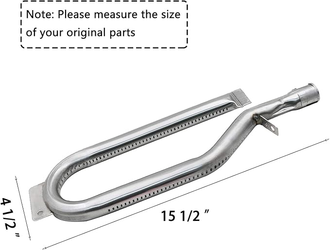 Hisencn Repair Kit for Members Mark BQ05046-6, BBQ Pro BQ05041-28, BQ51009, Sam's Club, Outdoor Gourmet BQ05037-2, BQ05046-6A Gas Grill Models, Burner Tube, Porcealain Steel Heat Plate, Burner Cover
