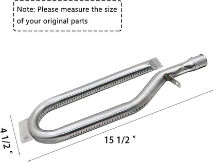 Hisencn Repair Kit for Members Mark BQ05046-6, BBQ Pro BQ05041-28, BQ51009, Sam's Club, Outdoor Gourmet BQ05037-2, BQ05046-6A Gas Grill Models, Burner Tube, Porcealain Steel Heat Plate, Burner Cover