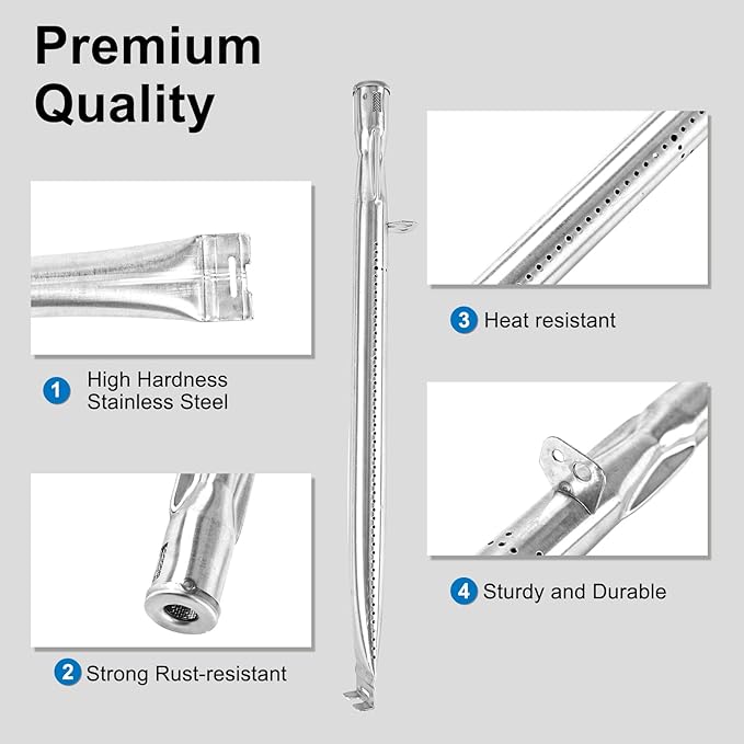 Uniflasy Grill Parts for Dyna-Glo DGH474CRP DGH450CRP,Grill Replacement Part Kit for Dyna-Glo 3/4/5 Burner Grill,Porcelain Steel Grill Heat Plate, Stainless Steel Burner Tube,Cooking Grates