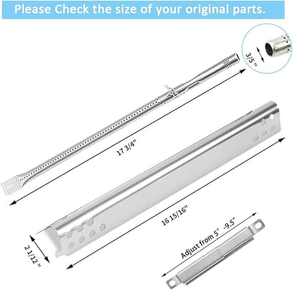 Grill Replacement Parts for Charbroil Performance 6 Burner 463244819 463238218 463276517 463276617, G470-5200-W1 Burner G470-0004-W1A Heat Plate for 5 Burner 463347519, 4 Burner 463347017 463342119