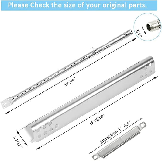 Grill Replacement Parts for Charbroil Performance 6 Burner 463244819 463238218 463276517 463276617, G470-5200-W1 Burner G470-0004-W1A Heat Plate for 5 Burner 463347519, 4 Burner 463347017 463342119