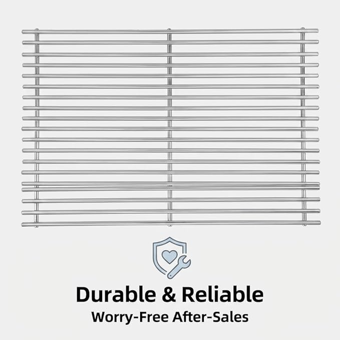 Uniflasy 18.75" Cooking Grate for Weber Genesis II 300 Genesis II LX 300 Series Gas Grills, Genesis ll LX E-340/S-340, Genesis ll S-310, Genesis ll 310/335 304 Stainless Steel Grates for Weber 66095