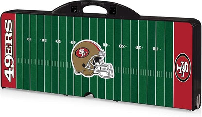 Picnic TIME NFL Football Field Folding Picnic Table, Camping Table, Outdoor Table with Umbrella Hole