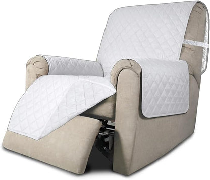 Easy-Going Reversible Couch Cover, Recliner 22 in, White/White | Machine Washable Slipcover For Dogs, Water Resistant Furniture Mat For Living Room, Non-Slip Sofa Cover, Pet Friendly
