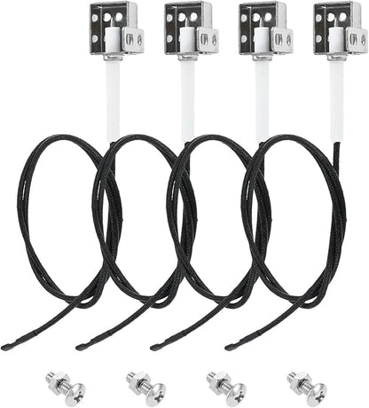 Replacement for Master Forge BG179A Igniter Kit – Compatible with IG-49B, CIMF1, 98162, BG1795BAL – 4-Pack Electrode Ignition Wire with Mounting Hardware