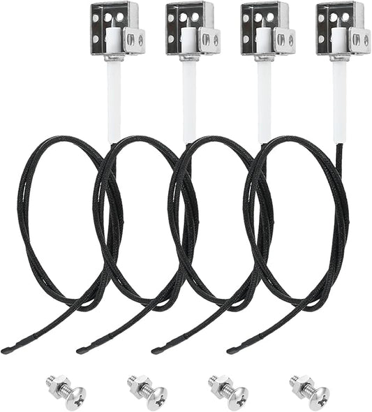 Replacement for Master Forge BG179A Igniter Kit – Compatible with IG-49B, CIMF1, 98162, BG1795BAL – 4-Pack Electrode Ignition Wire with Mounting Hardware