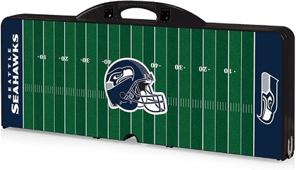 Picnic TIME NFL Football Field Folding Picnic Table, Camping Table, Outdoor Table with Umbrella Hole