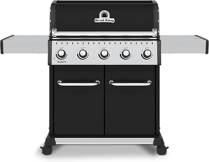 Broil King 876214 Baron 520 Pro, Liquid Propane (LP), Stainless Steel, Black