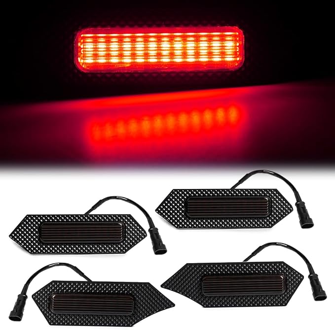 Grill Light For Tacoma TRD Off-Road 2024 2025, Smoked Shell Red LED Front Grille Lights Fit For Tacoma Pre Runner/Sport