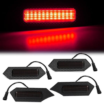 Grill Light For Tacoma TRD Off-Road 2024 2025, Smoked Shell Red LED Front Grille Lights Fit For Tacoma Pre Runner/Sport