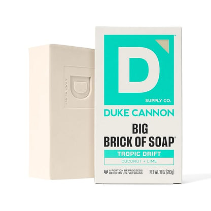 Duke Cannon Big Brick of Soap for Men 3 Pack – Midway, Superior & Tropic Drift – Large 10 oz Triple-Milled Bar Soap – Long-Lasting Masculine Body Soap Variety Set