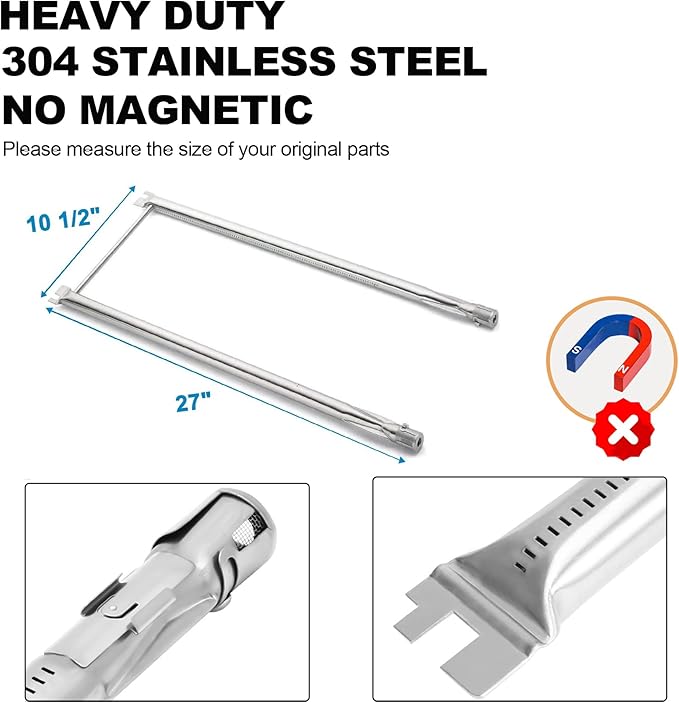 SafBbcue 7534 Grill Replacement Parts Kits for Weber Genesis Silver A Spirit 200,Spirit 500/520/530/500 LX Series Gas Grills with Side Mounted Control Panels, Flavorizer Bars & 7507 Burner Tubes
