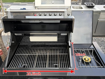 46-inch Propane Gas Grill Four Burners Grill Stainless steel Outdoor Kitchen Islands
