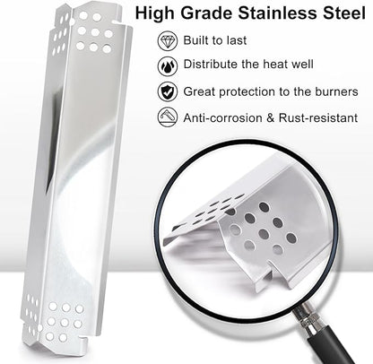 Criditpid Grill Heat Plate Replacement Parts for Home Depot Nexgrill 720-0925S 720-0864 720-0864M, Stainless Steel Grill Heat Tent, Flame Tamer for BBQ PRO 3 Burner 122.20148511, Members Mark 720-0839
