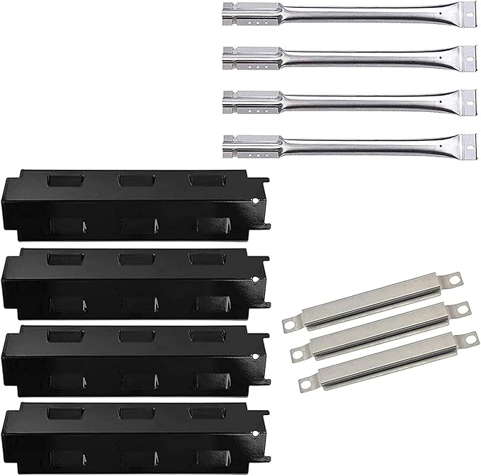 BBQ-Element Replacement Parts for Charbroil 461442114 463441312 463441514 463440109 and Other Grill Models, Heat Plate Shield, Burner Tubes and Crossover Tube Replacement for Char-Broil 463440109