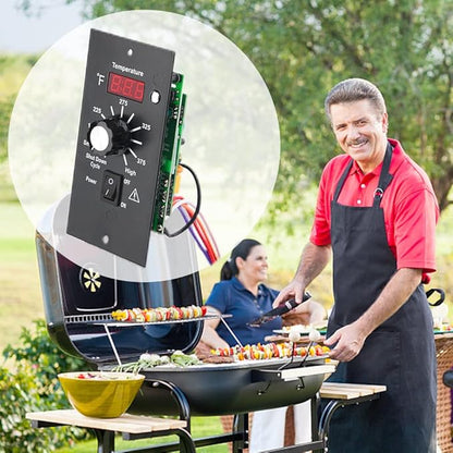 Replacement Digital Thermostat Controller Board,Digital Thermostat Wood Pellet Grill Control Board,120V Digital BBQ Thermostat Kit Control Panel Kit Parts Replacement,for Traeger Pellet Grills