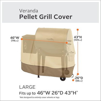 Classic Accessories Veranda Water-Resistant 46 Inch Pellet Grill Cover