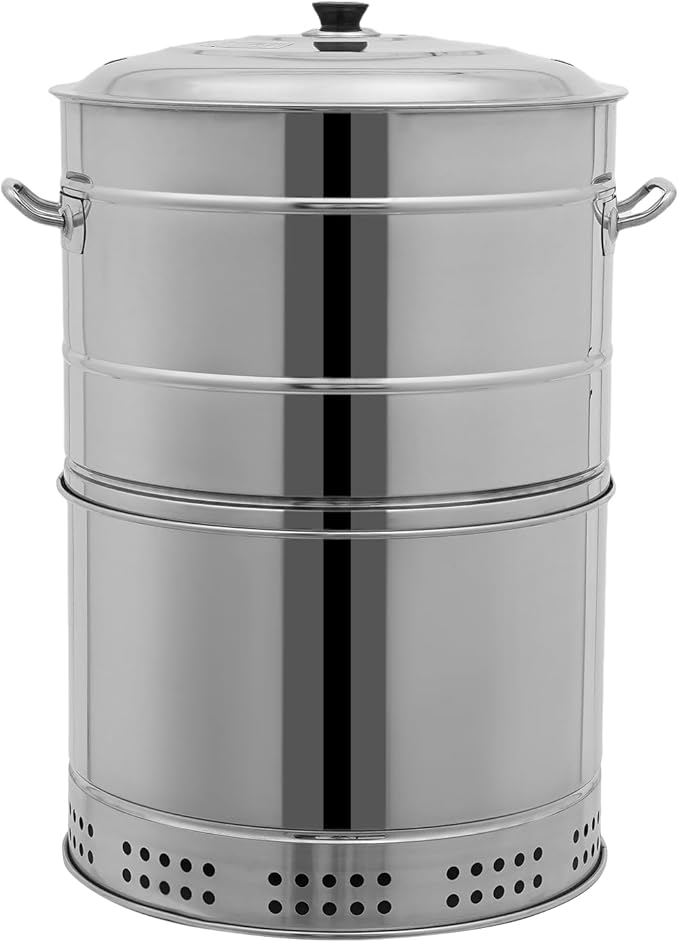 Large Hanging Charcoal Grills, Stainless BBQ Grill Barrel Set with 50 Skewers & Ash Catching Tray Portable Grill with Multiple Clips & 2 Brushes for Travel Camping Picnic Patio Backyard