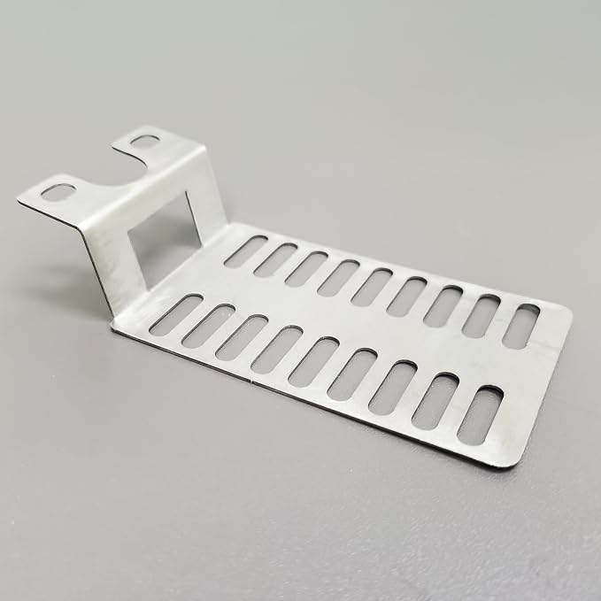FixtureDisplays® BBQ Grill Stainless Steel Rotisserie Motor Mounting Bracket Set Fits 3" Motors (Bracket Size) May Need Drill Additional Holes on Your Grill 21909-NPF