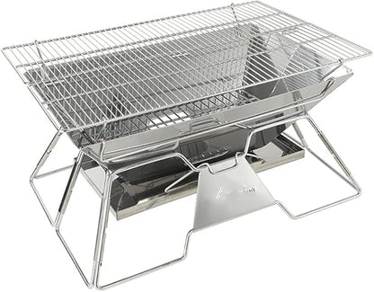 YYDS Charcoal Grill Stainless Steel Barbecue Rack Can Be Foldable and Adjustable Charcoal Rack Suitable for Outdoor Campers and Barbecue Lovers BBQ Grill (Color : A)