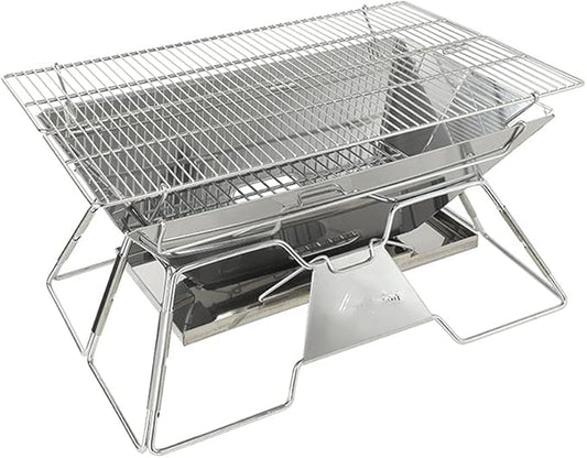 YYDS Charcoal Grill Stainless Steel Barbecue Rack Can Be Foldable and Adjustable Charcoal Rack Suitable for Outdoor Campers and Barbecue Lovers BBQ Grill (Color : A)