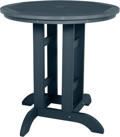 highwood AD-CNA36-FBE Hamilton 3 Piece Round Counter Height Dining Set, Federal Blue