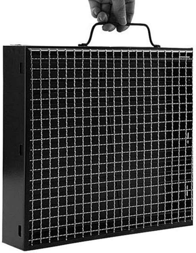 Portable Charcoal Grill for Camping BBQ, Stainless Steel Outdoor Barbecue Grill, 35x27cm Family Picnic Camping Grill, BBQ Grill for Garden Travel,A-1