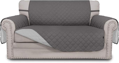 Easy-Going Reversible Couch Cover, 2 Cushion Sofa, Gray/Light Gray | Loveseat, Slipcover For Dogs, Water Resistant Furniture Mat, Living Room, Non-Slip Sofa Cover, Pet Friendly