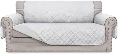 Easy-Going Reversible Couch Cover, 2 Cushion Sofa, White/White | Oversized Loveseat Slipcover For Dogs, Water Resistant Mat, Living Room, Non-Slip Sofa Cover, Pet Friendly