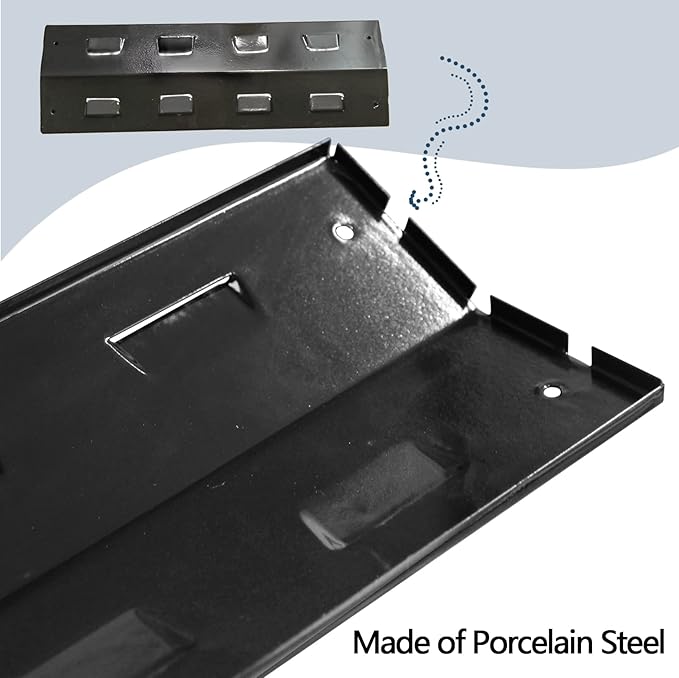 Hongso Porcelain Heat Plate for Charbroil 463620415 463631810 463612509 463620410 463620511, Aussie 6112S8X641, Thermos 463612509 463620410, Grill Replacement Parts for BBQ Pro 415.23668310 Gas Models