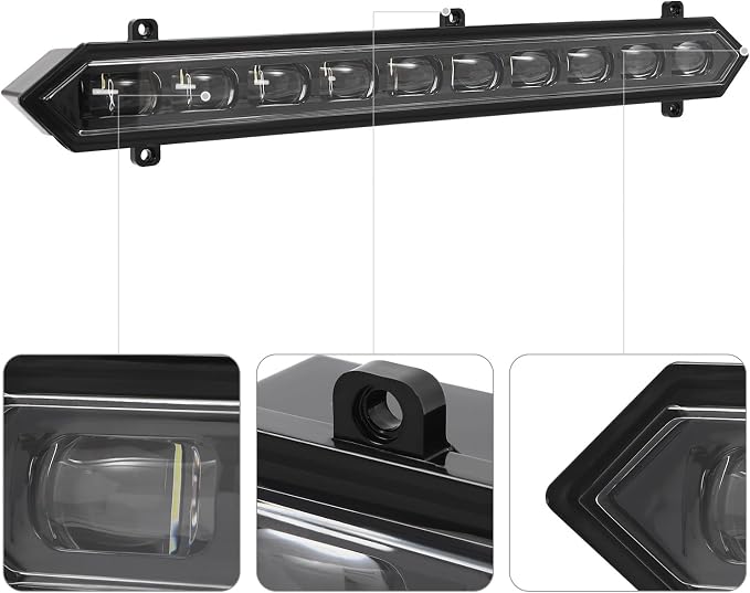 Grille Grill Light Compatible with 2022 2023 Toyota Tundra PRO w/Wiring Center Front LED Grillelamp Assembly Automotive Replcement Kit Grille Lights- DC9-32V, 22W, IP68, 6000K