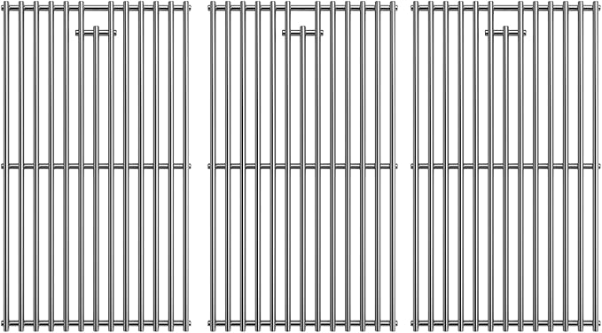 SafBbcue 97888 Grill Grates for Monument Grill 24633 13892 17842 24367 35633 41847NG Grill Replacement Parts, Stainless Steel Cooking Grids for Monument 35633R 35633B D405 D425 4-Burner Accessories