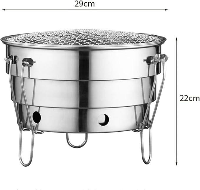 BBQ Grill Outdoor Tabletop Portable Grill BBQ Charcoal Grill Stainless Steel Barbecue Grill for Outdoor Camping Grill