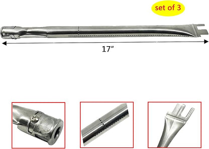 Parts Kit DG103 Replacement for Ducane Gas Barbecue Grill 30400040,3200,3400 Grill Burners & Heat Plates (Stainless Steel Burner + Stainless Steel Heat Plate)