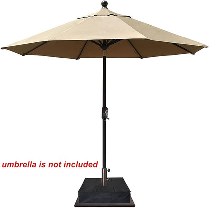 EliteShade USA Up to 160 lbs Heavy Duty Square Umbrella Base, Steel Plate Patio Umbrella Stand Holder for Outdoor Market Garden or Patio Table, Bonus 18.5" Weight Sandbag (Sand Not Included), Bronze
