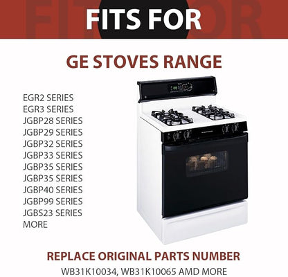 Premium WB31K10034 Gas Range Surface Burner Grates Replacement Parts For GE Stove Parts General Electric Cooktop Parts Cast Iron Gas Stove Rack, Top Burner Rack Sets 4-Pack