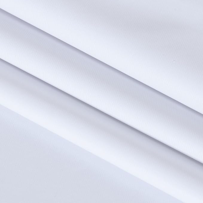 sancua 100% Waterproof Vinyl Tablecloth Table Cloth 60 Inch Round, White | Oil Spill Proof, PVC Material, Wipe Clean Table Cover for Dining Tables, Buffet Parties and Camping