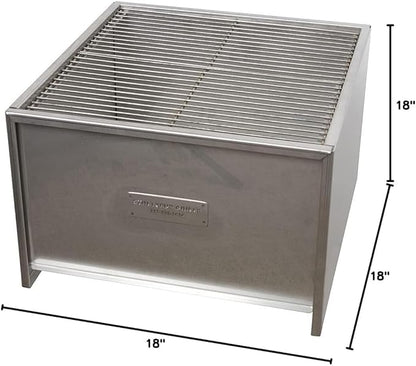Portable, Go Anywhere, Charcoal Grill - Carrying bag Included - All Stainless Steel 17"x17"