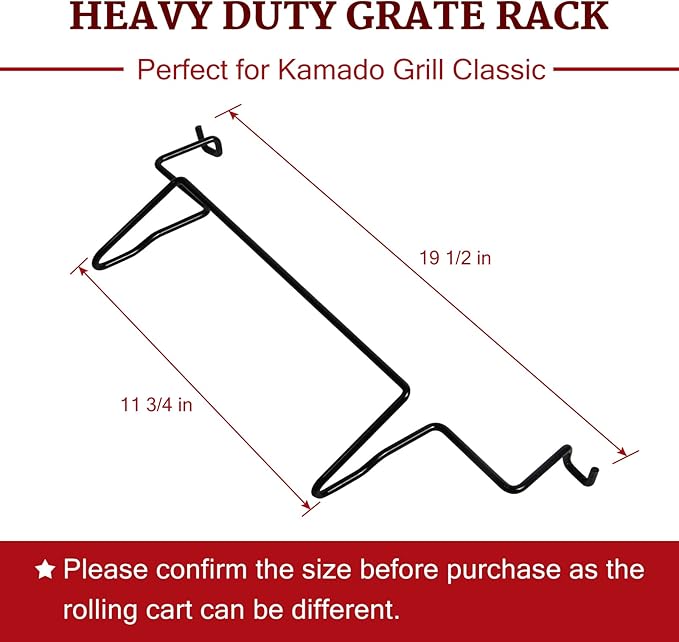 Grate Rack for Kamado Grill Classic Grills Powder Coated Steel Perfect Accessory to Store Grill Grate or Plate Setter/Store Grate Rack While Lighting Grill (Large)