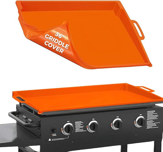 Griddle Cover Mat for Grill 36" Blackstone, Durable Full Protection Orange Grill Mat, Food Grade Material, Easy to Clean, Compact Design with Handles, Reusable