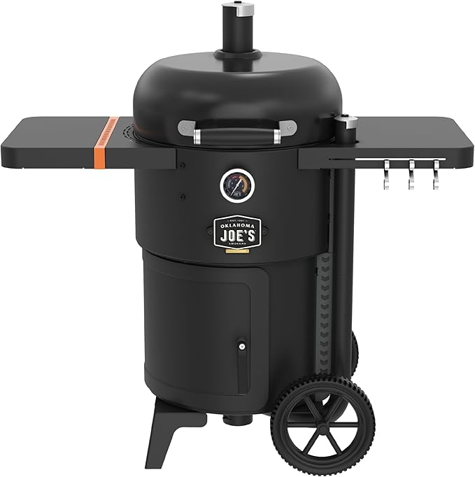 Oklahoma Joe's Bronco 18 in. Heavy Duty Charcoal Drum Smoker and Grill with 284 sq. in. Cooking Area in Black