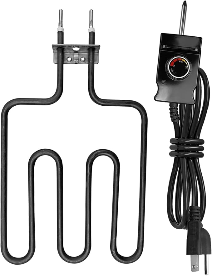 1400W Electric Heating Element Replacement 9907150014 compatible with Masterbuilt 20073017 20073716 20072817 20072917, Electric Smoker Grill Heating Element with Adjustable Thermostat Controller