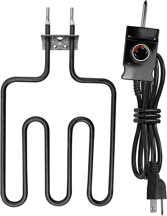 1400W Electric Heating Element Replacement 9907150014 compatible with Masterbuilt 20073017 20073716 20072817 20072917, Electric Smoker Grill Heating Element with Adjustable Thermostat Controller