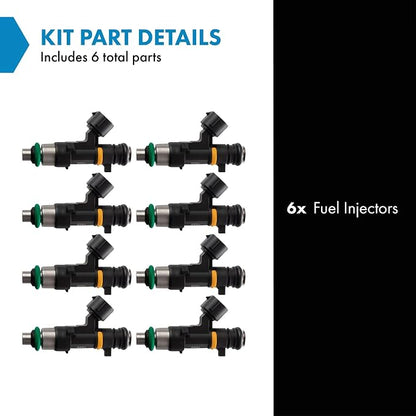 TRQ Fuel Injector Set | For 2005-2008 Infiniti FX35 2004-2007 G35 2006-2008 M35 2005-2006 Nissan 350Z Murano