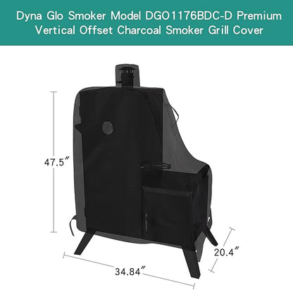 Stanbroil Grill Cover for Dyna Glo Smoker Model DGO1176BDC-D Premium Vertical Offset Charcoal Smoker