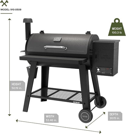 Oakford 930 Wood Pellet Grill with 930 SQ In Cooking Area, Steel Wire Grates, I-Site View Indicator, Heavy Duty Pellet Smoker Grill with Bluetooth Connectivity - 910-0509